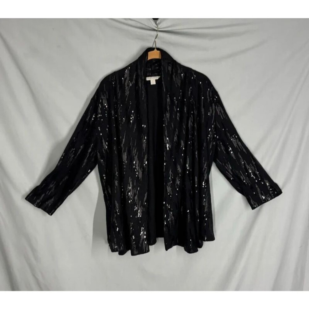 NEW Laura Ashley black sequin cardigan  Size L